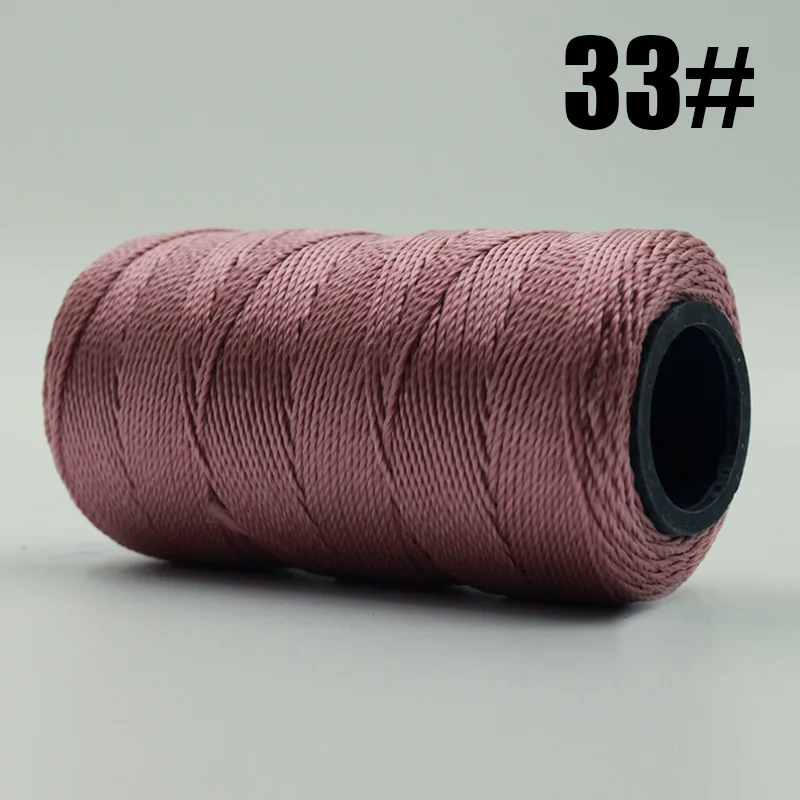 NO.33 1 рулон, цветная полиэфирная нить для шитья, кожаная вощеная нить для вышивки крестиком, шнур, кожаная нить, нить для шитья своими руками - Цвет: NO.33