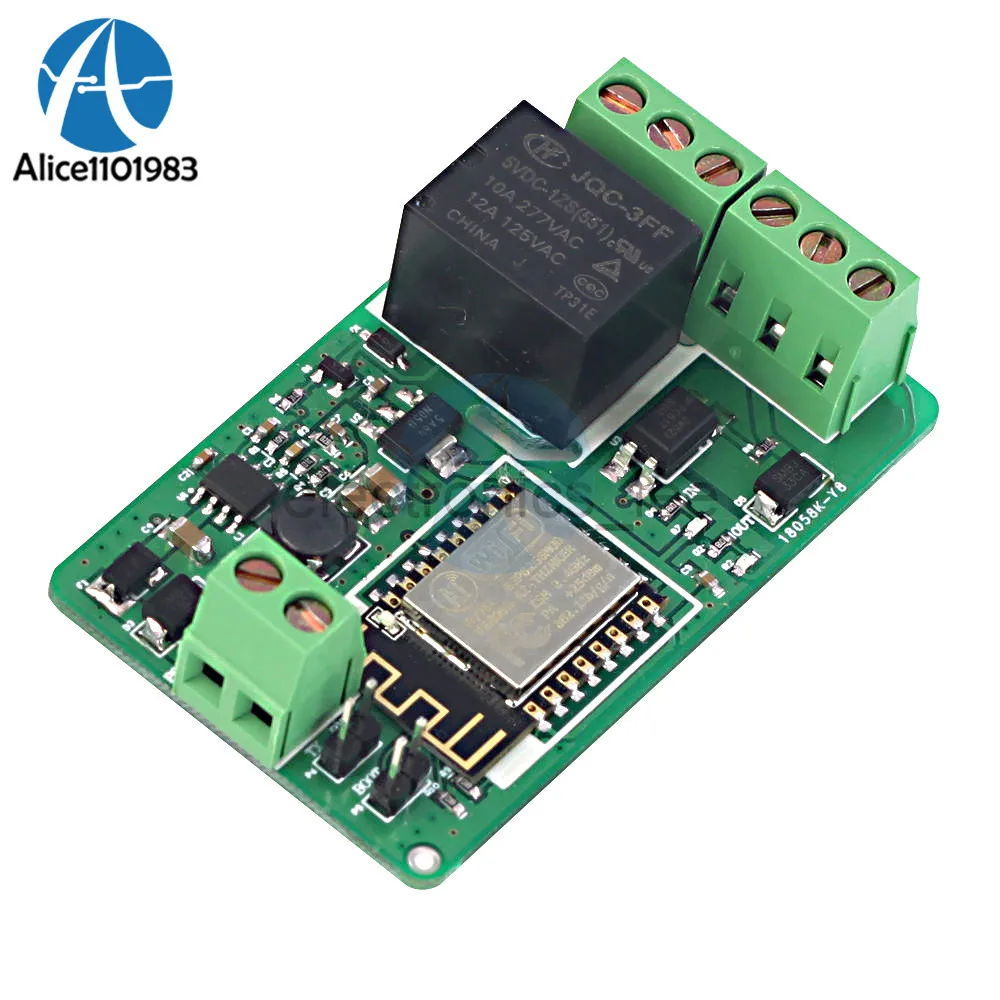 Сетевой релейный модуль ESP8266 220 В 10 А Wi Fi постоянный ток 7 30 в управление через