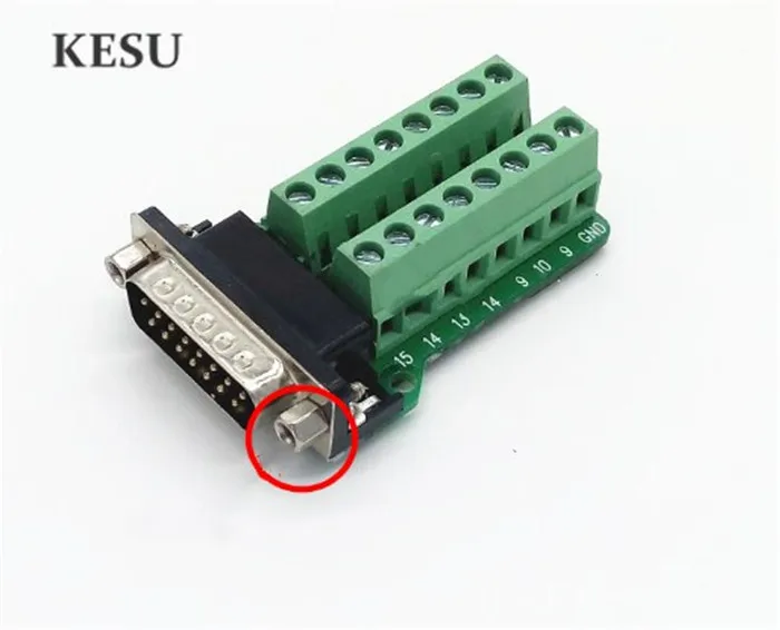 Высокое качество DB15 2 рядный D SUB VGA 15pin 15 контактный Женский Мужской адаптер Jack