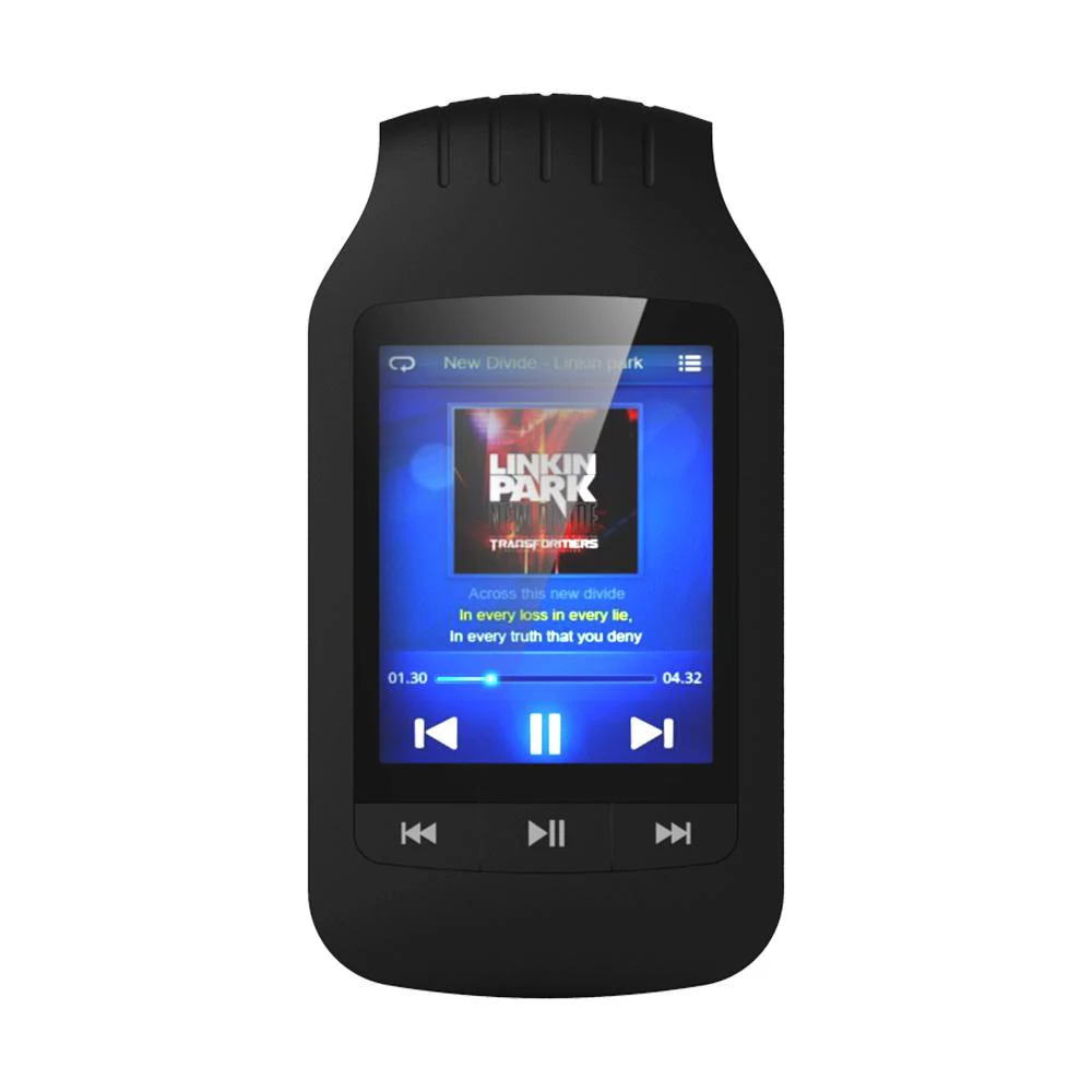 Черный MP4 плеер Bluetooth с зажимом портативный спортивный MP4 музыкальный плеер Высокое качество без потерь поддержка ПЕДО метр fm-радио видео плеер - Цвет: Черный