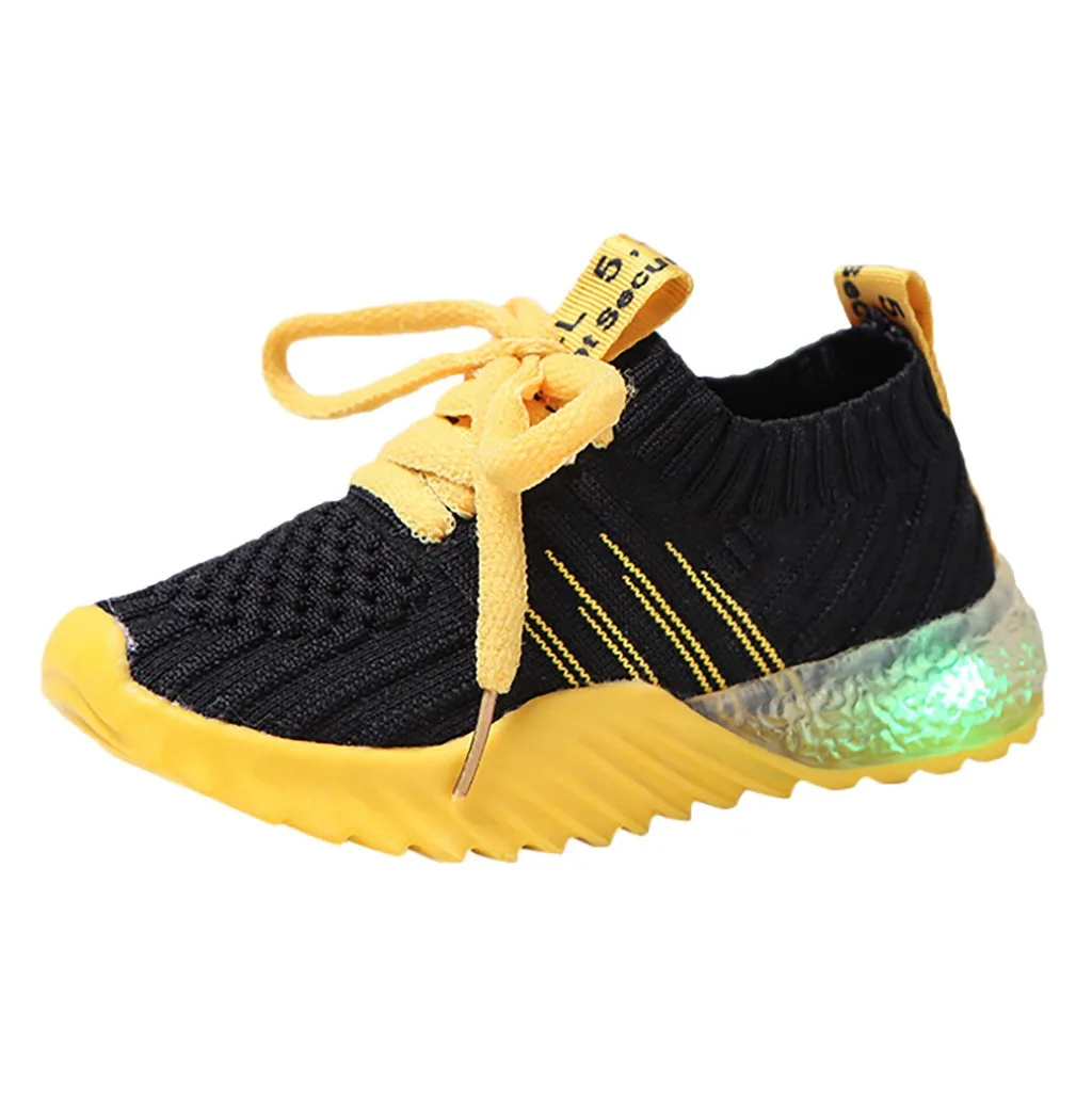 Children LED Sneakers Baby Boys Girls Sports Shoes kids Mesh Led Luminous Sport Run Zapatillas Child enfant light up shoes | Детская