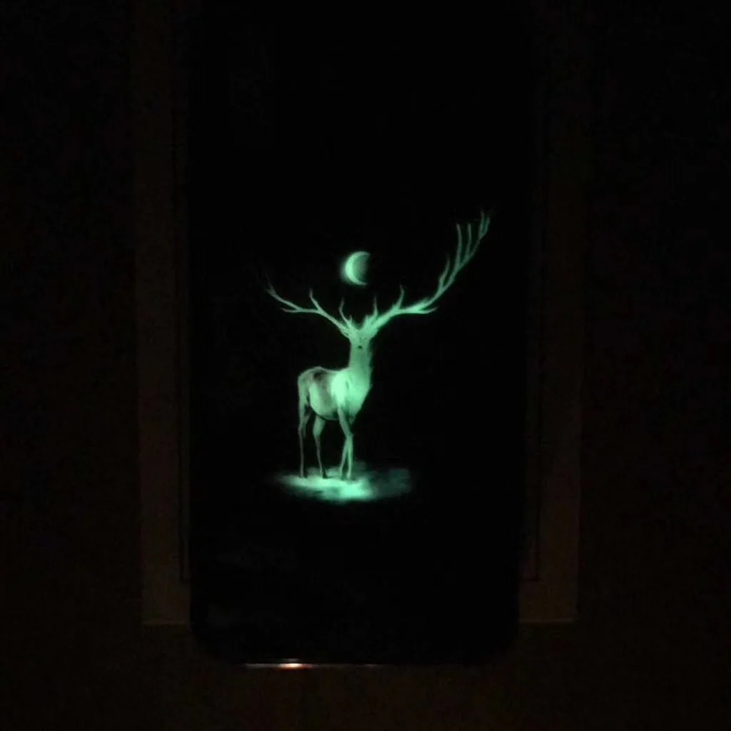 LUOYY FENJJ Luminous Tiger Case for IPhone 6 6s Plus 5 5s SE Hard PC Back Cover Tempered Glass 7 8 X Coque |