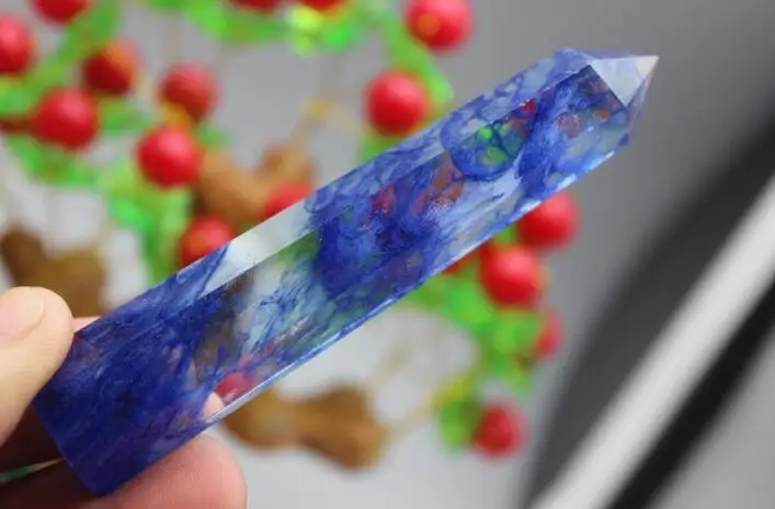 45g 1pcs new Pretty Blue Quartz Crystal single Terminated Wand Healing | Дом и сад