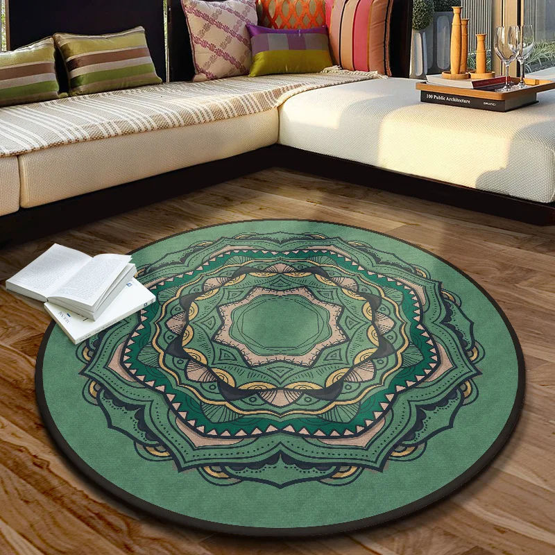 Boho напольный коврик для гардеробной и ковров Коврик для йоги с мандалой Хиппи Мандала нескользящий круглый ковер для гостиной большой ковер - Цвет: 4