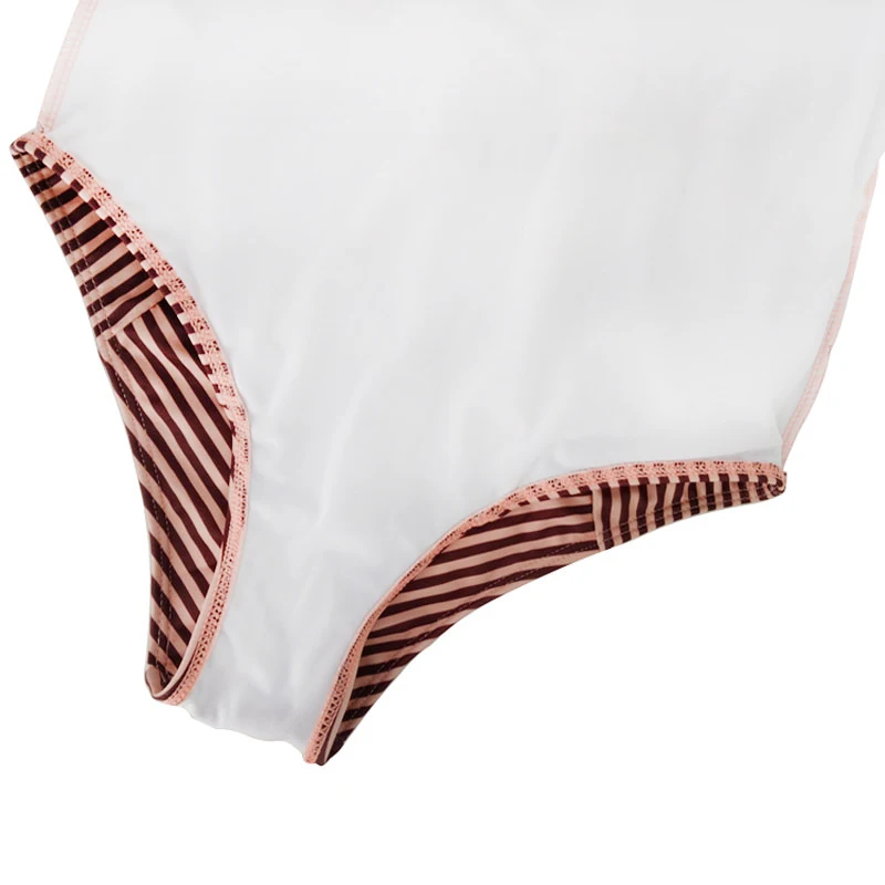FIGOBELL New Swimwear Women One Piece Swimsuit striped Bodysuit Beach Bathing Suits Swim Wear Maillot De Bain Femme | Спорт и