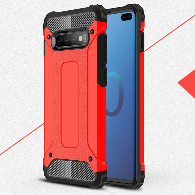 100 шт роскошный противоударный защитный чехол для телефона samsung Galaxy S10 Plus 5G S9 S8 S7 S6