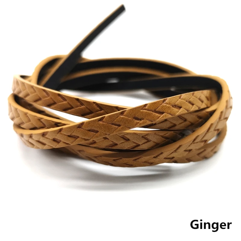 Ginger 1 шт 1,2 метров 5 мм браслет веревка из полиуретана кожаный шнур для модных браслетов дизайн ювелирных изделий DIY#03 - Цвет: Ginger