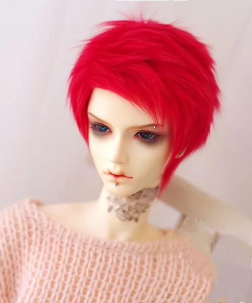 Высокое качество 1/3 1/4 1/6 красный цвет BJD волосы SD кукла парик для шарнирной куклы