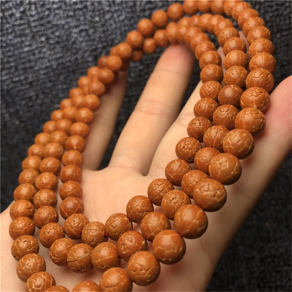 Оптом 10 мм натуральный Дракон весы Rudraksha 5 лепестков беззубый Бисер для мужчин и