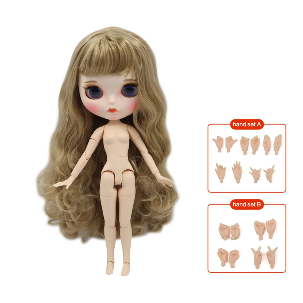 BL3227 ICY factory blyth кукла Обнаженная соединение тела с ручным набором A& B новая матовая Лицевая панель белая кожа модные куклы подарок Специальное предложение - Цвет: BL3227