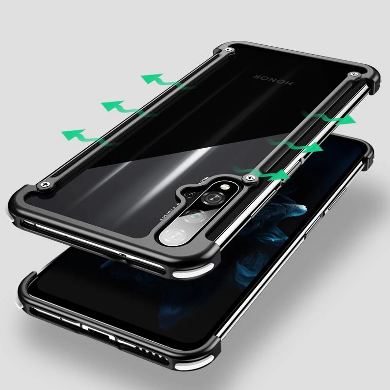 Oatsbasf чехол для Honor 20 Pro Роскошный тонкий алюминиевый металлический бампер чехол для huawei Honor 20 20 Pro противоударный чехол