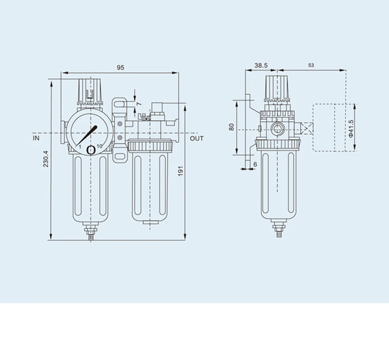 SFC-400 SFC-300 SFC-200 воздушный компрессор воздушный фильтр Регулятор масляный сепаратор Ловушка фильтр Регулятор клапан автоматический слив