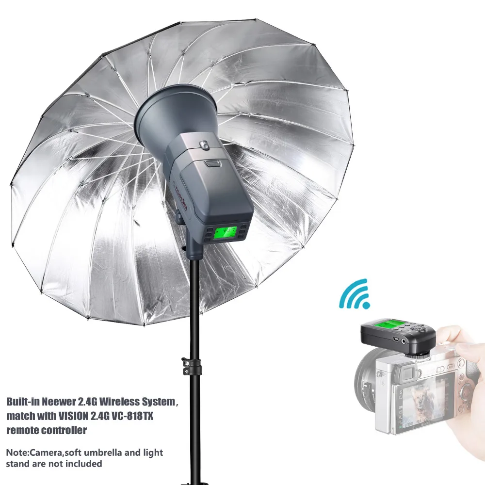 Neewer Vision5 400 Вт TTL для Sony HSS наружная студийная вспышка стробоскоп с системой 2 4G и