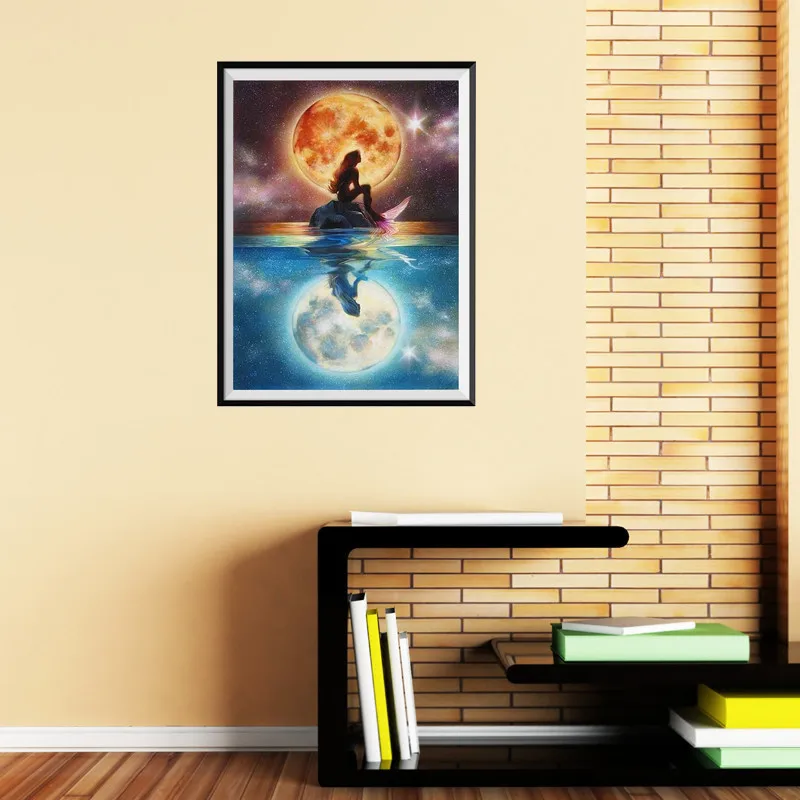 Новый 5D картинки для Room DIY Алмаз вышивка парусный спорт Русалка алмазная живопись