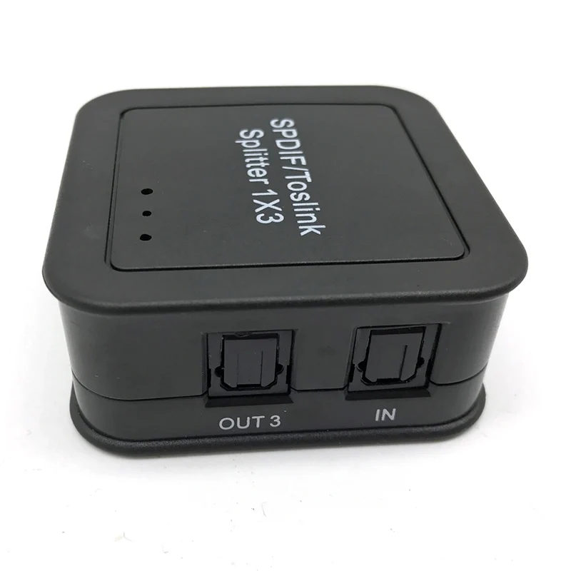 Портативный мини SPDIF TOSLINK разделитель волокон Цифровой оптический 1x3 1 вход 3 выход