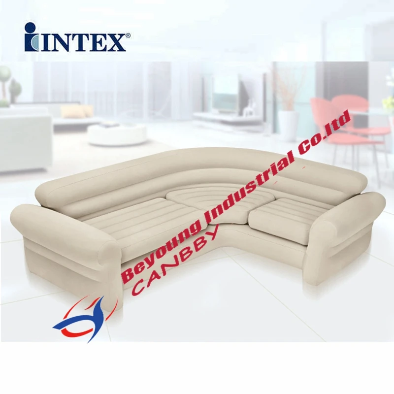 INTEX надувной секционный угловой диван водонепроницаемый Neatural надувной диван гостиная с удобными подлокотниками и спинкой