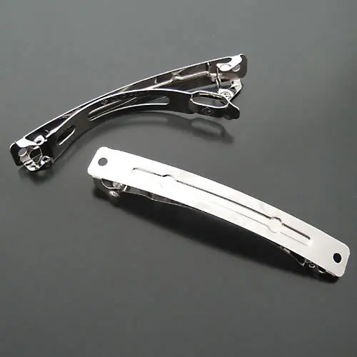 (18758)10PCS 62MM 83MM 100MM Imitation Rhodium Steel High Quality Hair Jewelry Clips Findings Accessories Wholesale | Украшения и