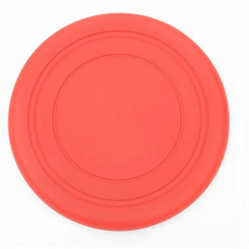 red Новинка, силиконовая игрушка для собак, для уличного обучения щенка, летающие диски, игрушка для собак, спортивные зубостойкие принадлежности для тренировки животных - Цвет: red