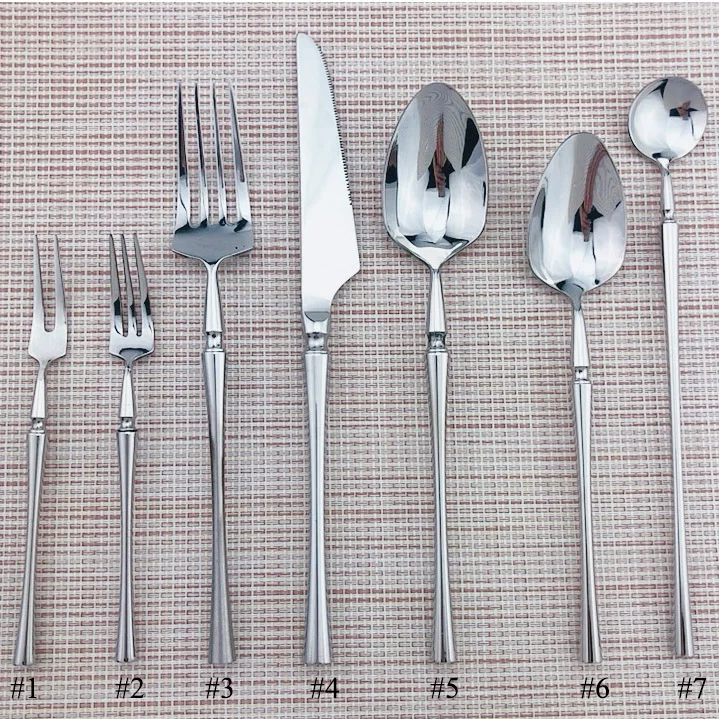 Классический серебристый цвет набор столовых приборов 304 нержавеющая сталь