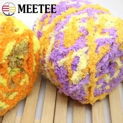 Meetee 2pcs Dyed Coral Velvet Wool Yarn DIY Hand-woven Brooch Needle Children's Jacket Doll Hand-knitted BD309 | Дом и сад