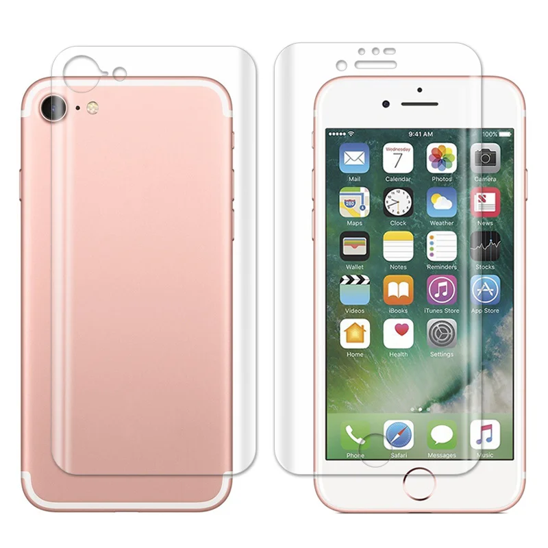 Передняя и задняя мягкая ПЭТ пленка аксессуары для телефонов Apple IPhone 7 Защита