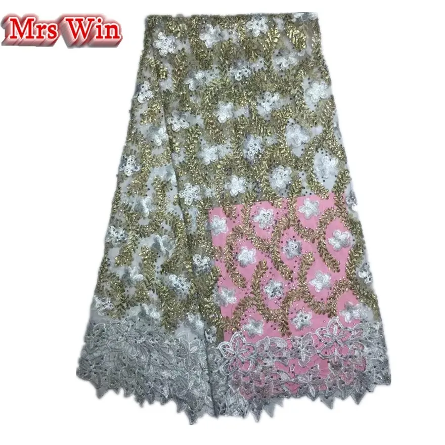 Mrs win последняя чистая французская кружевная ткань высокого качества сетка