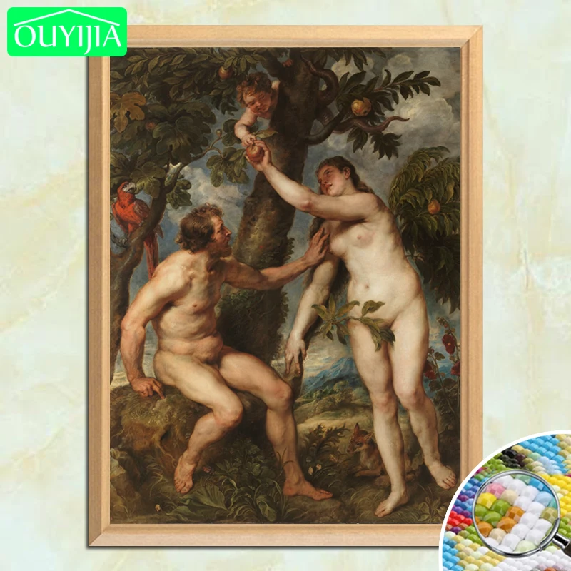 

Алмазная картина Rubens, известная картина «Осень человека», 5D, алмазная живопись «сделай сам», полностью квадратная Алмазная вышивка, стразы, ...