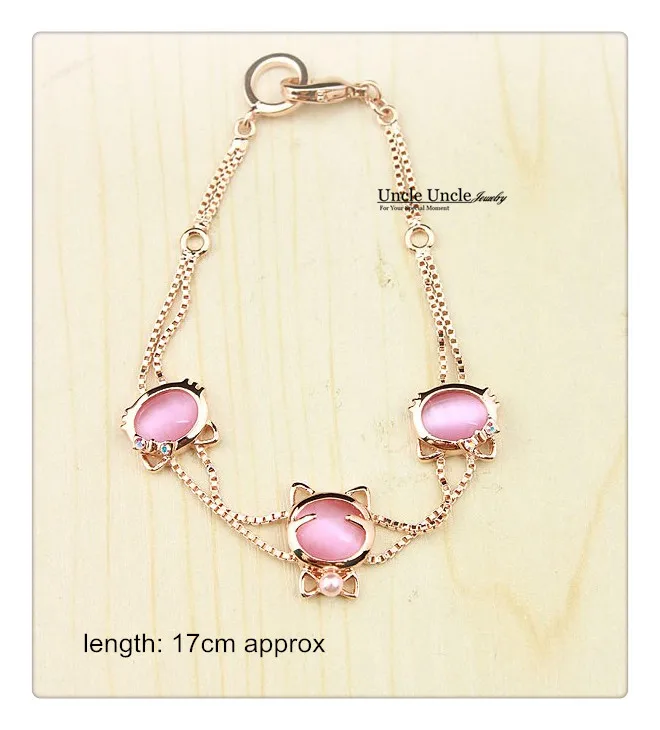 Прекрасный розовый золотой цвет 3 шт Высокое качество опалы прекрасный котенок