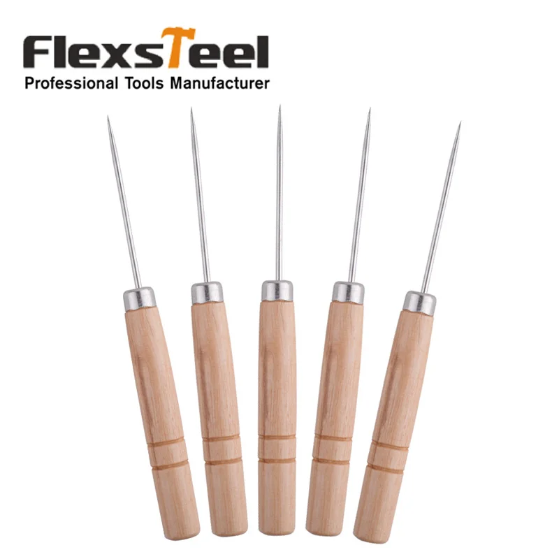 Flexsteel 5 шт. шитье скретч шило 130 мм деревянная ручка швейные инструменты аксессуар