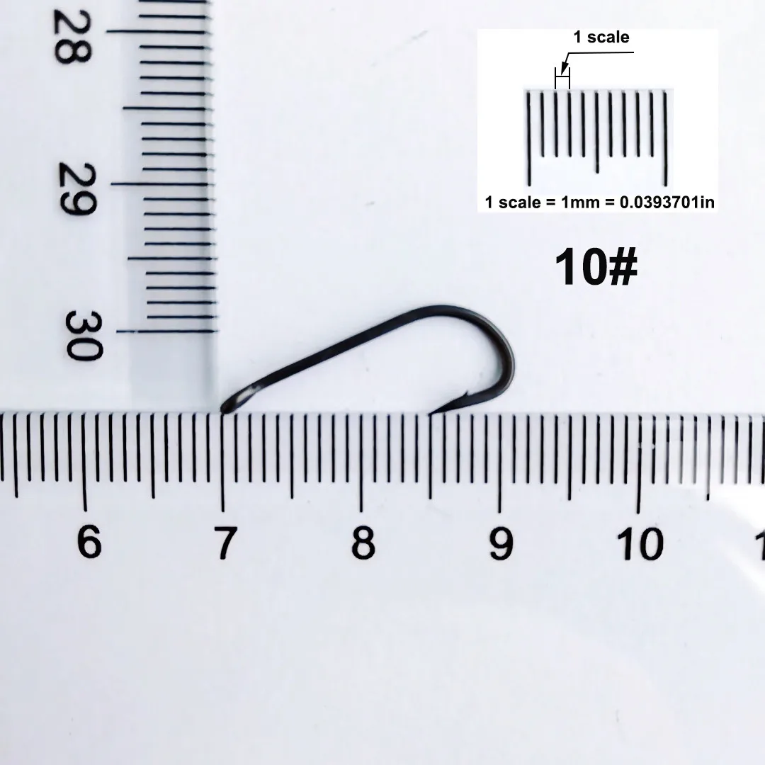 100pcs size10 100 шт. рыболовный крючок для ловли карпа с тефлоновым покрытием с длинным хвостовиком с колючими круглыми глазами рыболовные крючки, карповый крючок рыболовный крючок Европейский Pesca Peche D - Цвет: 100pcs size10