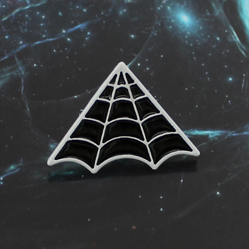 Треугольная Металлическая Булавка Cobweb Черный Человек паук креативная