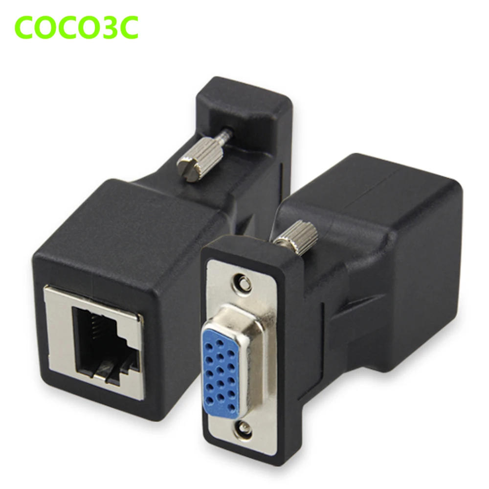 Переходник DB15 переходник с VGA на RJ45 CAT5 CAT6 разъем RGB HDB | Компьютеры и офис