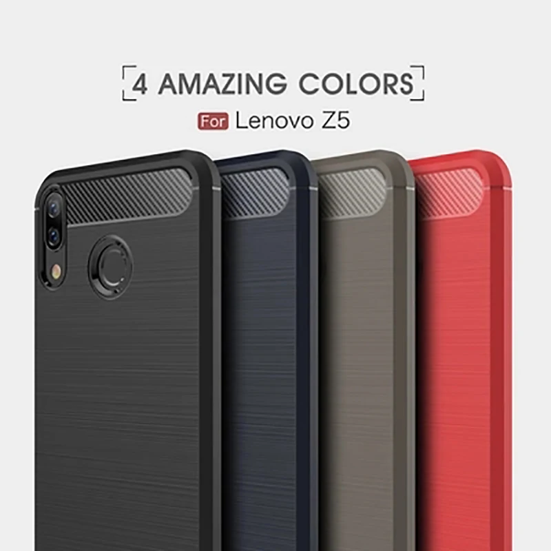 Для lenovo Z5 Z 5 L78011 силиконовый чехол матовый углеродного волокна Текстура для Cover