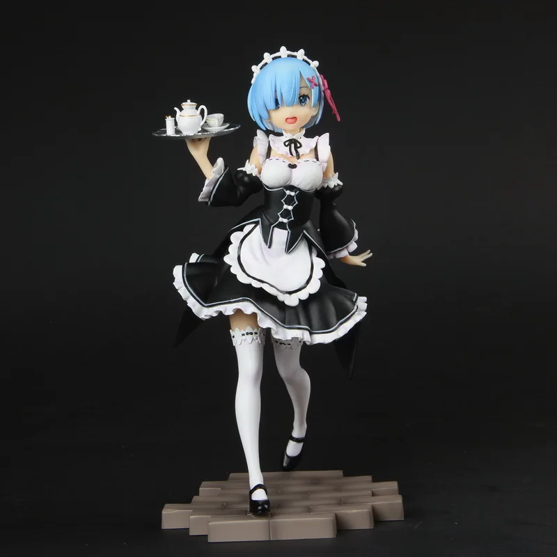 22 см Re: жизнь другой мир от Zero Rem Ram Emilia re zero Фигурки игрушки Аниме Фигурки игрушки для детей Подарки для детей - Цвет: rem no retail box
