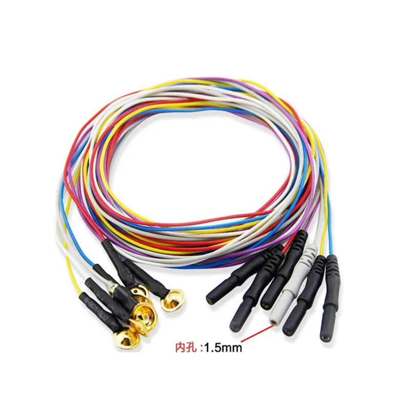 

10pcs/lot Free Shipping Molded Din 1.5 Colourful TPU jacket,EEG PATIENT CABLE ECG CABLE EKG Cable