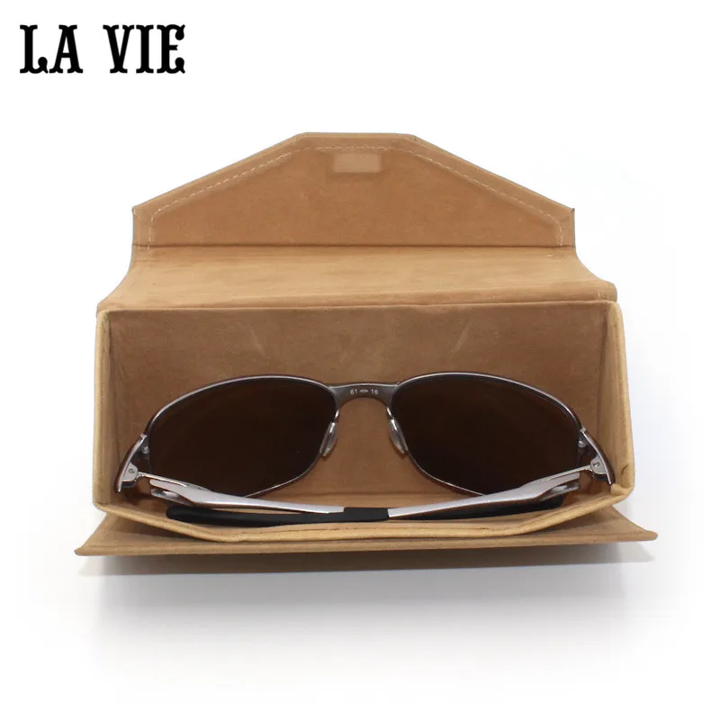 Складной Чехол для очков из крафт-бумаги с магнитным замком держатель хранения