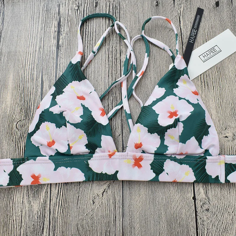 2019 New Floral Micro Bikini Set Push up Bikinis Women Brazilian Bottom Swimsuit Bathing Suit for Mini Swimwear Badpak |