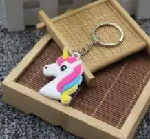 Модный Diy милый Сказочный ПВХ Единорог брелок мульти-стиль лошадь Брелоки