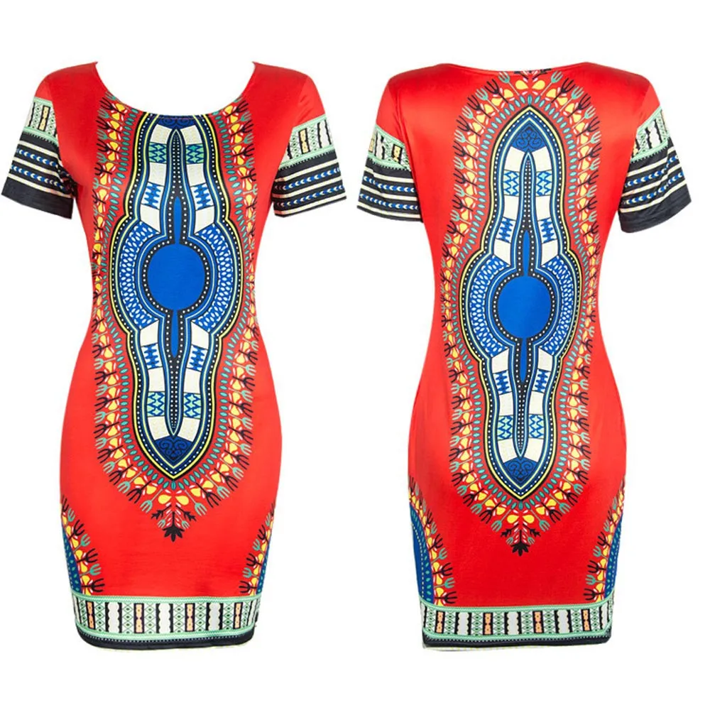 Африканское Платье женское Бохо Цветочные Дашики без рукавов Макси вечернее