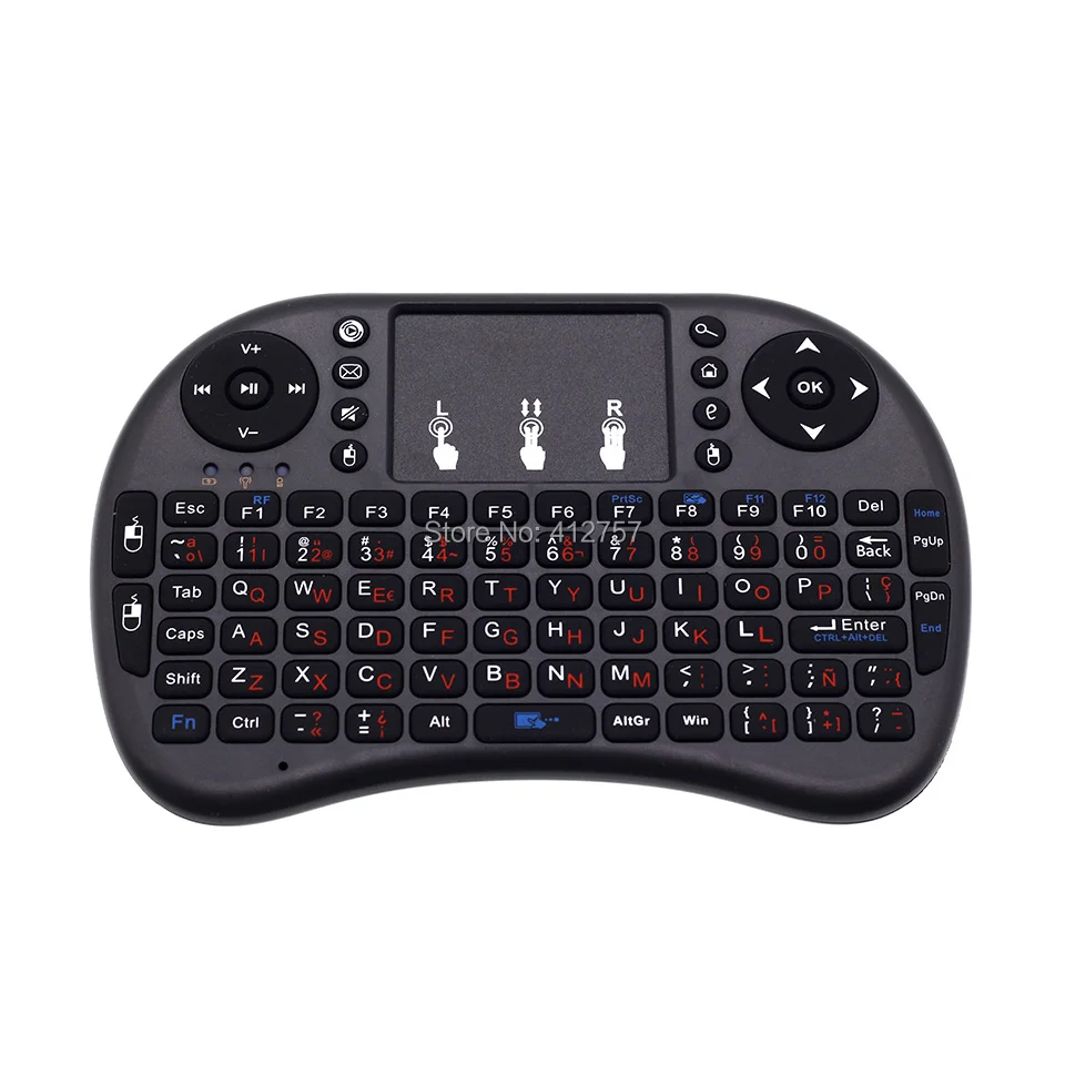 I8 Espanol испанская клавиатура 2 4G мини беспроводная Air Mouse с тачпадом для Android TV Box/Mini