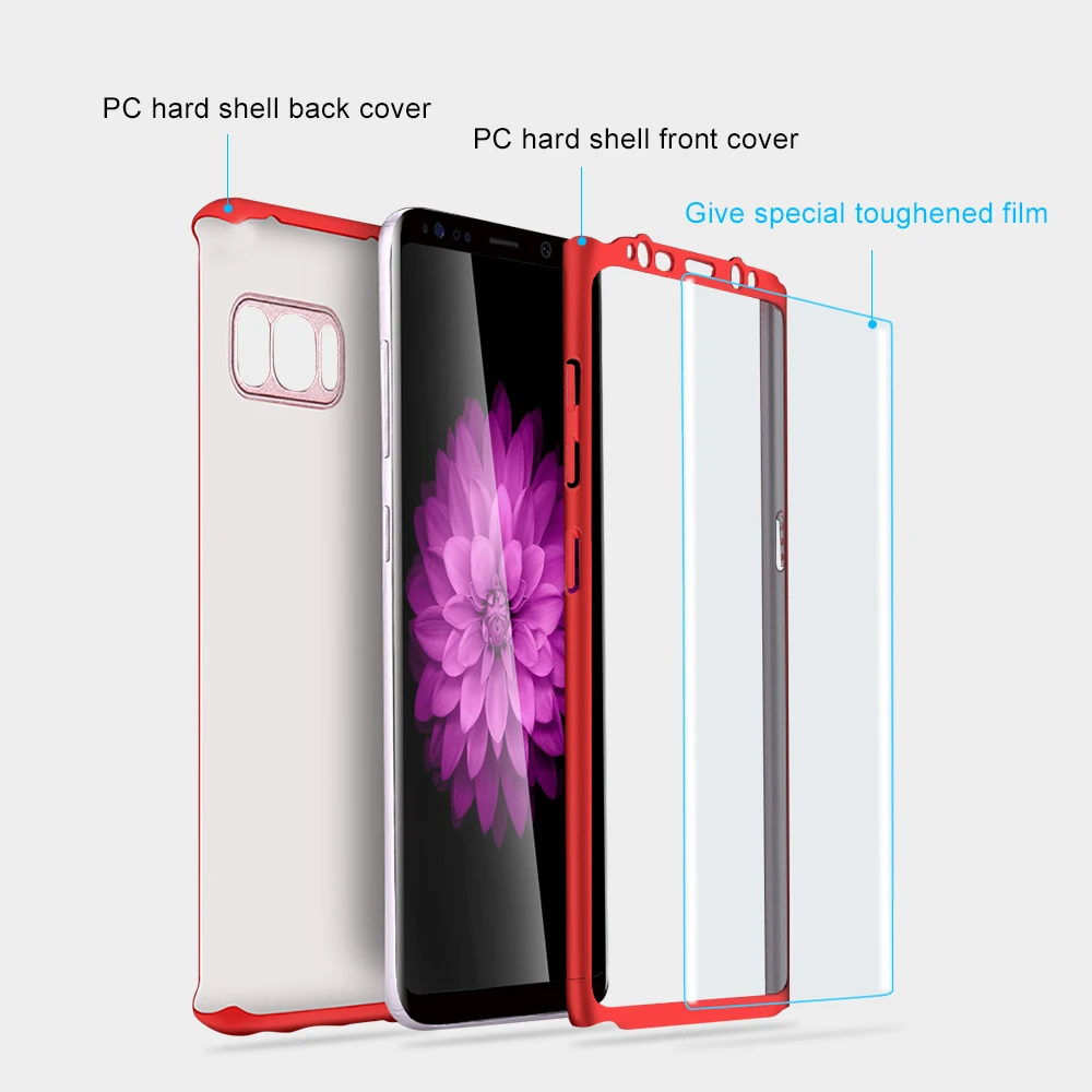 360 Degree Full Case For Samsung galaxy A5 2017 case j5 Tempered Glass Phone Cover S8 Plus S9 Note 8 |