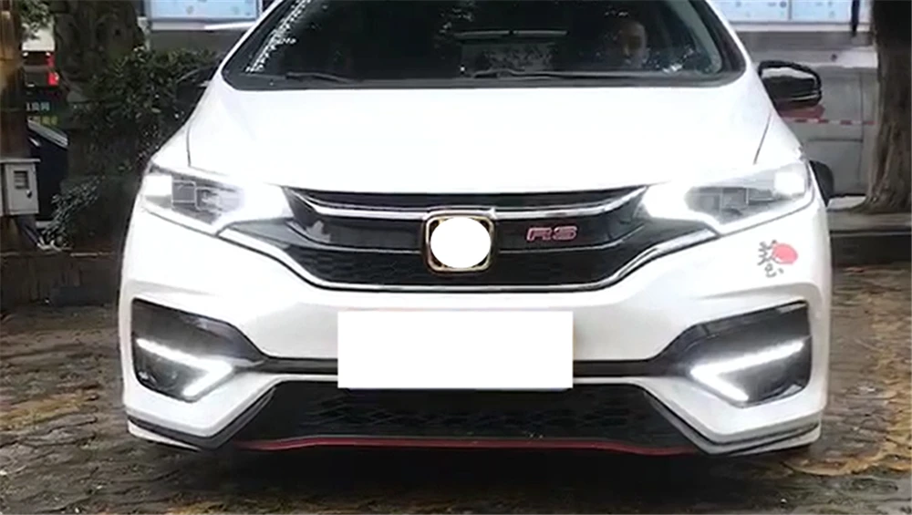 2 шт. для Honda Fit Jazz Sport RS поворотное желтое Сигнальное реле водонепроницаемый автомобильный DRL 12 В Светодиодный дневной ходовой фонарь противотуманная фара