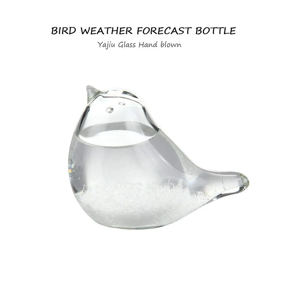 Прогноз погоды Storm Glass в форме птицы Хрустальный настольный декор стеклянные