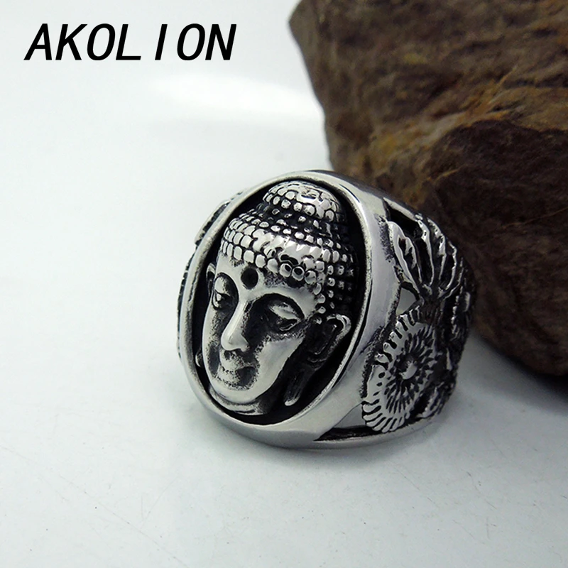 Akolion старинные серебряные кольца для женщин и мужчин ювелирные изделия будда
