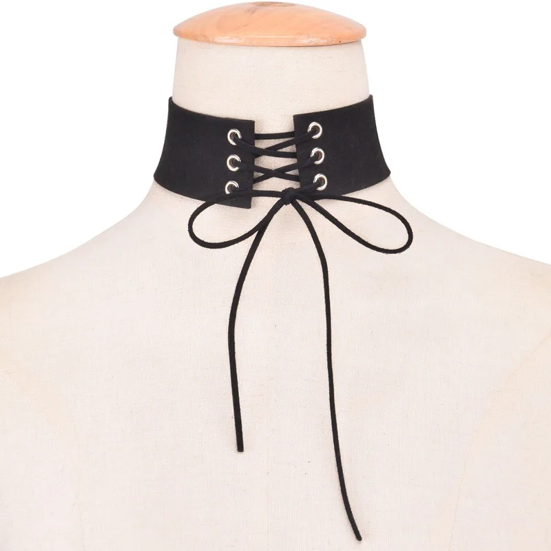 Горячая новинка модные аксессуары бархатное ожерелье-чокер ширина замша галстук