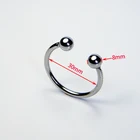 Новинка мужское кольцо на пенис из нержавеющей стали с двумя бусинами Gonobolia кольцо на пенис ювелирные изделия взрослые БДСМ секс-игрушки для головных уборов A040B