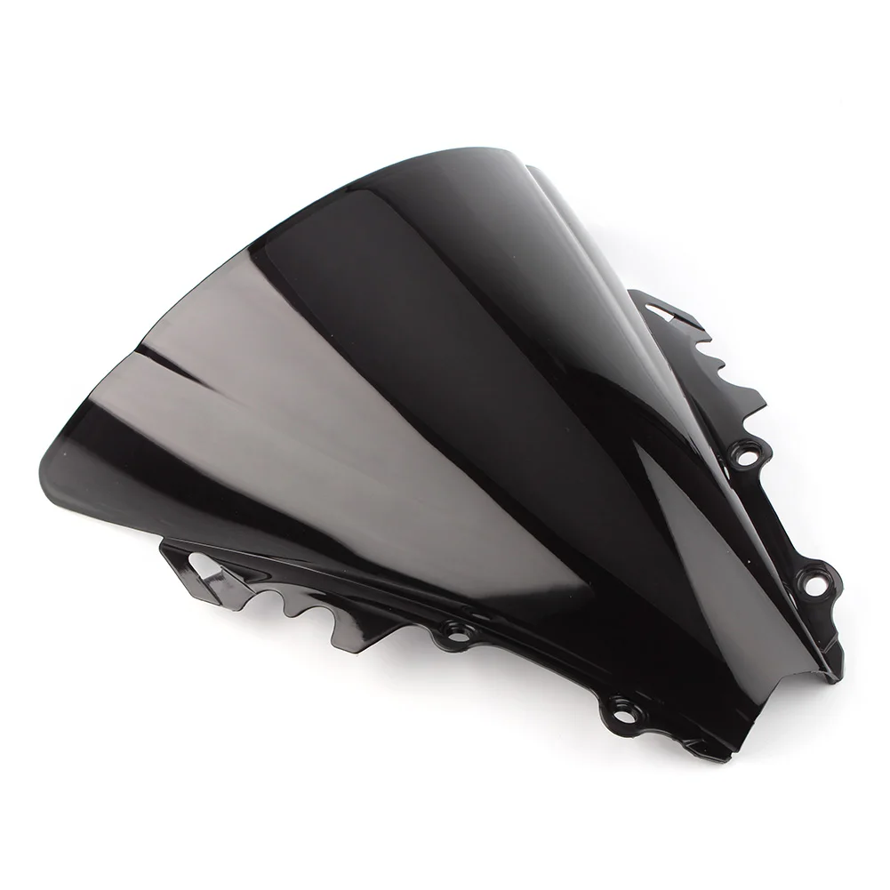 Лобовое стекло мотоцикла ветровое стекло для Yamaha YZF R6 600 2006 2007 06 07 ABS пластик двойной пузырь - Цвет: Черный