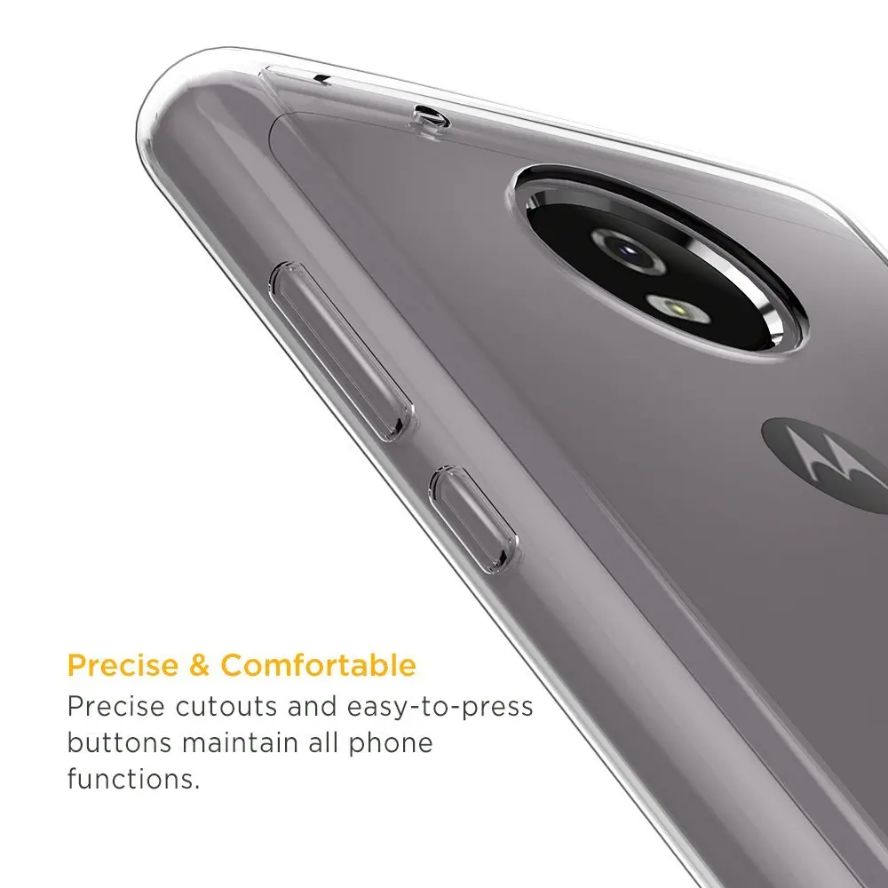 UPaitou Clear TPU Case for Motorola Moto G5 / Plus Transparent Soft Sinicon Back Cover G5+ |