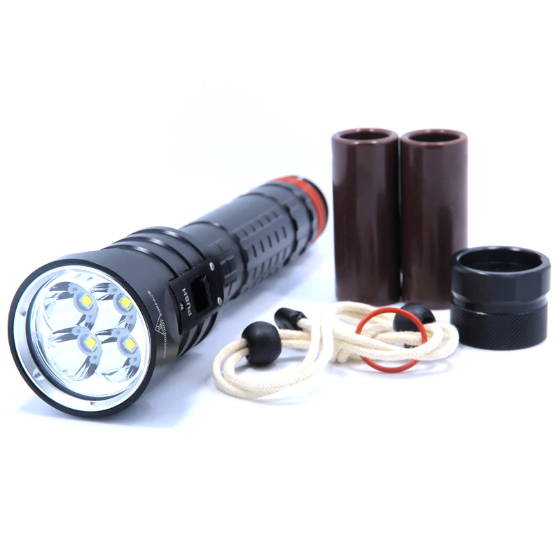 Светодиодный фонарик для дайвинга DX4S подводсветильник фонарь 4x L2 4L2 18650 26650 яркий