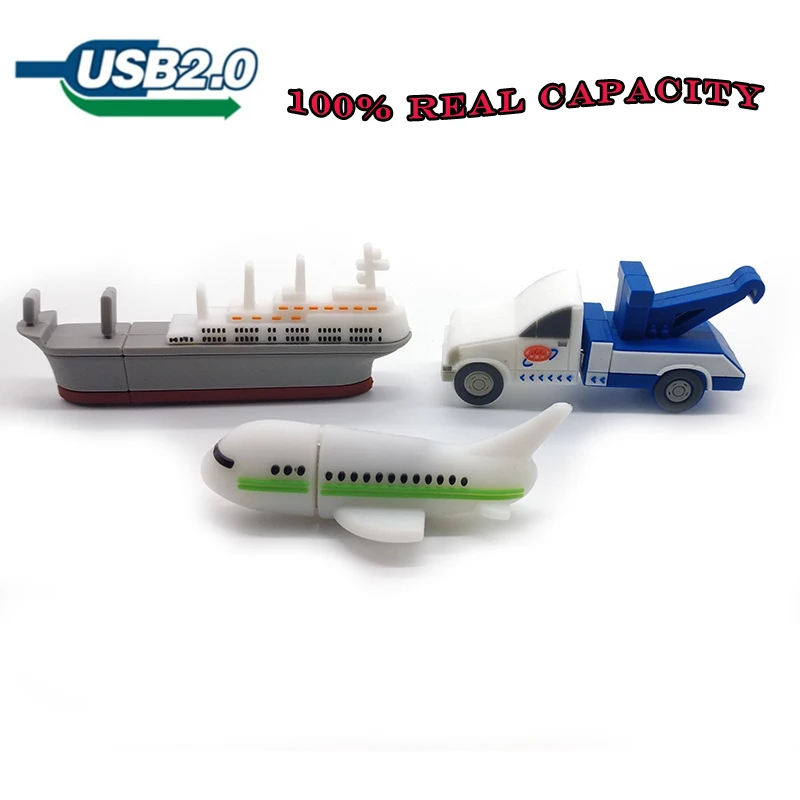Флеш накопитель usb для автомобиля самолета корабля с мультяшным краном 64 ГБ 32 16 8 4